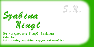 szabina mingl business card